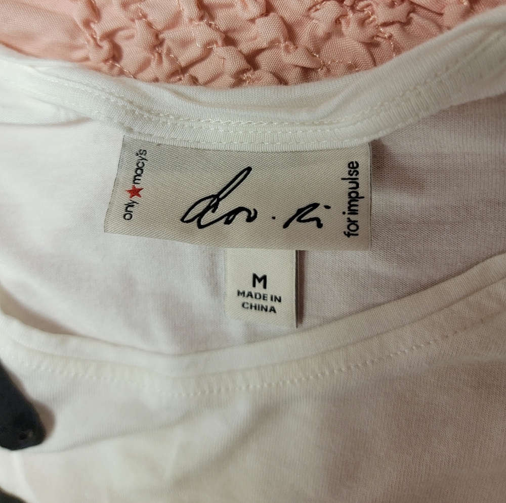 DooRi Stylish White and Black Women's Top SzM - Picture 5 of 7